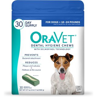 OraVet Hygiene Dental Chews for Small Dogs, 10-24 lbs., 30 count slide 1 of 9
