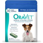 OraVet Hygiene Dental Chews for Small Dogs, 10-24 lbs., 30 count