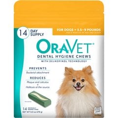 OraVet Hygiene Dental Chews for X-Small Dogs, Up to 10-lbs., 14 count