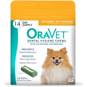 OraVet Hygiene Dental Chews for X-Small Dogs, Up to 10-lbs., 14 count