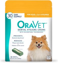 OraVet Hygiene Dental Chews for X-Small Dogs, Up to 10-lbs., 30 count