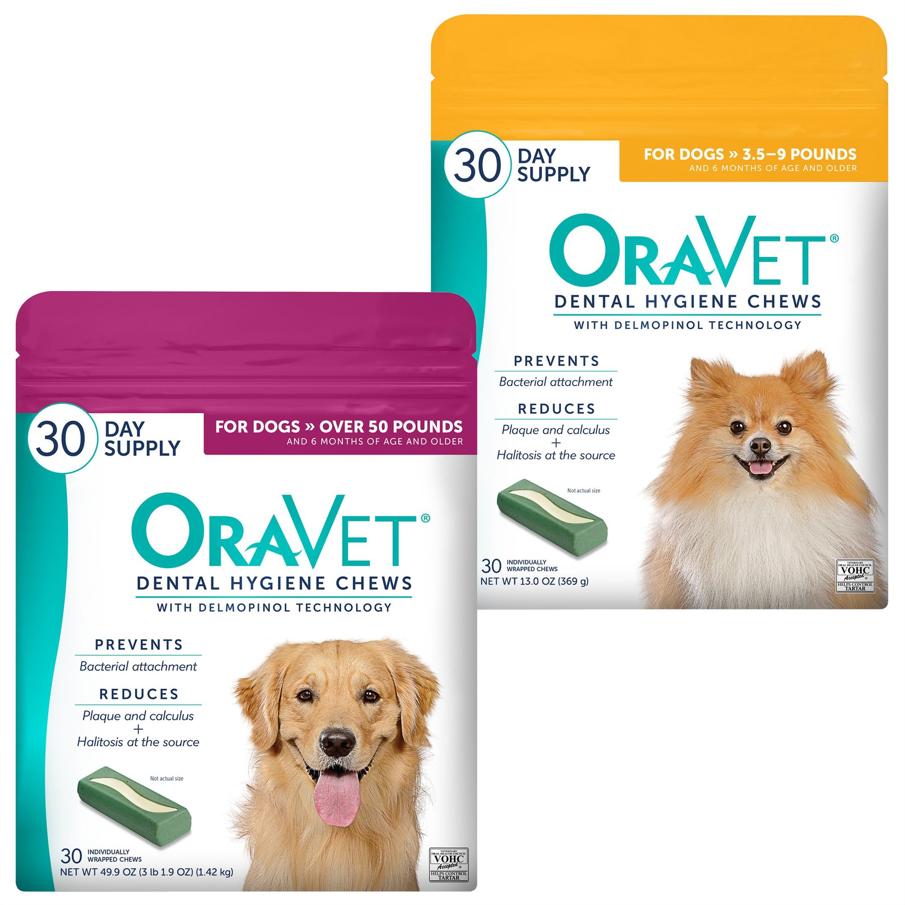 OraVet Hygiene for X-Small Dogs + Dental Chews for Large & Giant Dogs