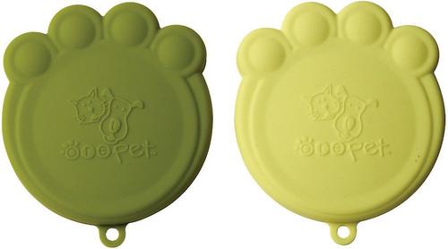 Show full view: Speckle & Spot by Ore' Originals Pet Can Cover, Green, 2-pack, 4-in wide slide 2 of 3
