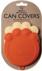 Speckle & Spot by Ore' Originals Pet Can Cover, Orange/Cream, 2 pack, 4-in wide