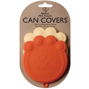 Speckle & Spot by Ore' Originals Pet Can Cover, Orange/Cream, 2 pack, 4-in wide