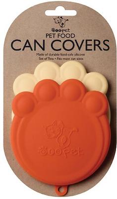 Show full view: Speckle & Spot by Ore' Originals Pet Can Cover, Orange/Cream, 2 pack, 4-in wide slide 1 of 4