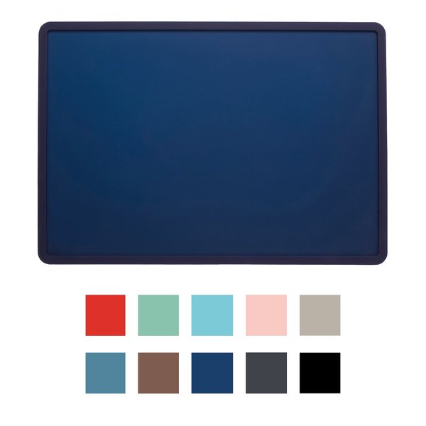 Show full view: Speckle & Spot by Ore' Originals Pet Silicone Dog & Cat Placemat, Indigo slide 1 of 7
