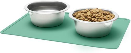 Show full view: Speckle & Spot by Ore' Originals Pet Silicone Dog & Cat Placemat, Jade slide 6 of 8