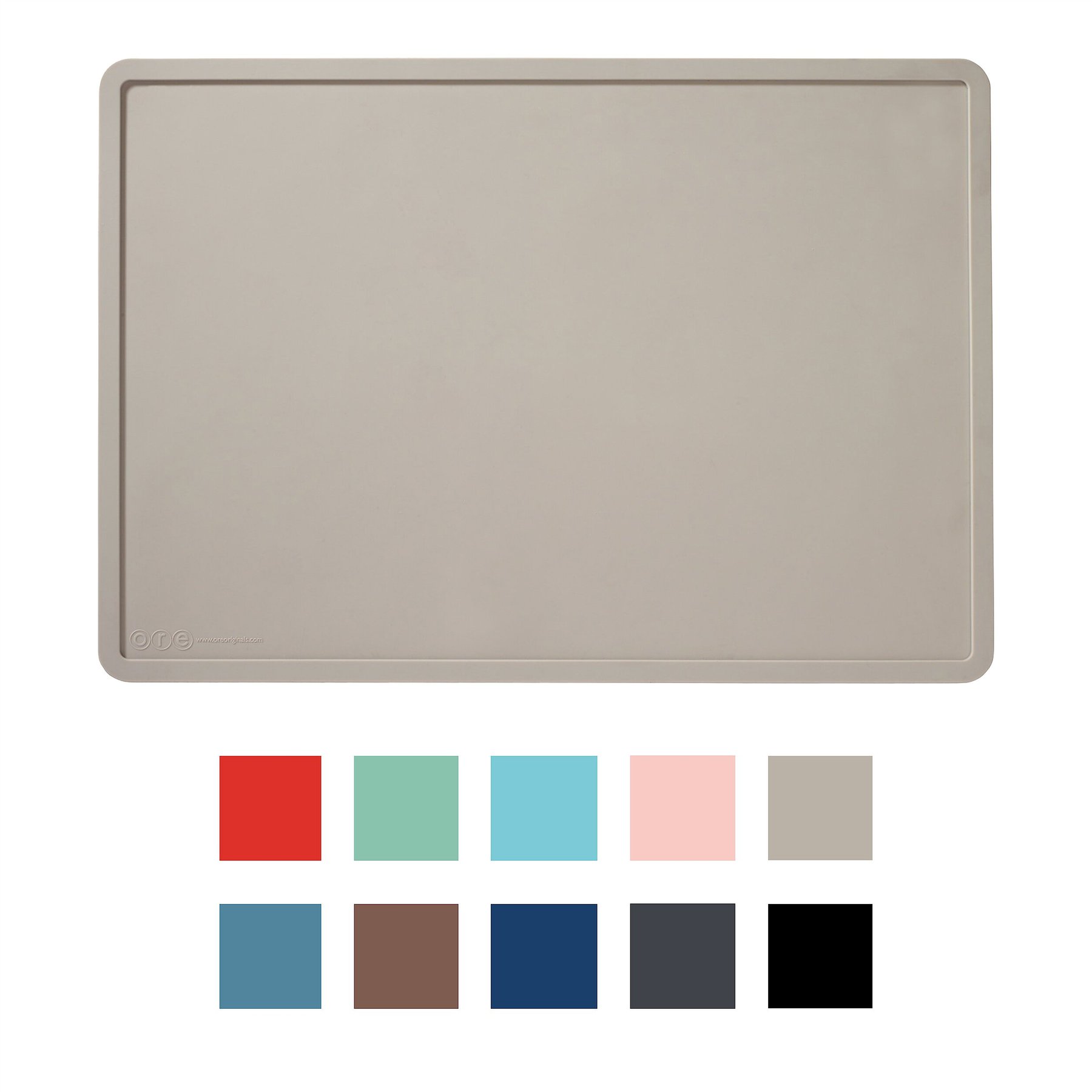 Speckle & Spot by Ore' Originals Pet Silicone Dog & Cat Placemat, Light Grey