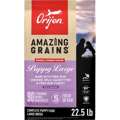 ORIJEN ORIJEN Amazing Grains High-Protein Puppy Large Breed Dry Dog Food, 22.5-lb bag