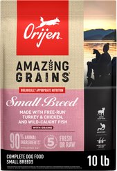 ORIJEN Amazing Grains High-Protein Small Breed Dry Dog Food, 10-lb bag slide 1 of 9