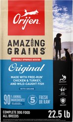 ORIJEN Amazing Grains Original High-Protein Dry Dog Food, 22.5-lb bag