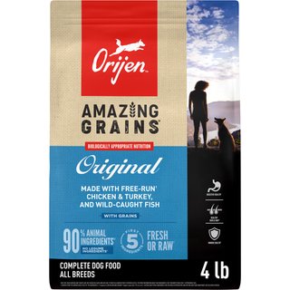 ORIJEN Amazing Grains Original High-Protein Dry Dog Food, 4-lb bag slide 1 of 9