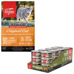 ORIJEN Duck + Chicken Entrée in Bone Broth Wet Food + Original Dry Cat Food