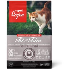 ORIJEN Fit & Trim Grain-Free Dry Cat Food, 4-lb bag