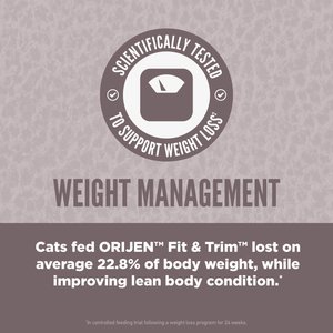 ORIJEN Fit & Trim Grain-Free High-Protein Premium Dry Cat Food, 12-lb bag