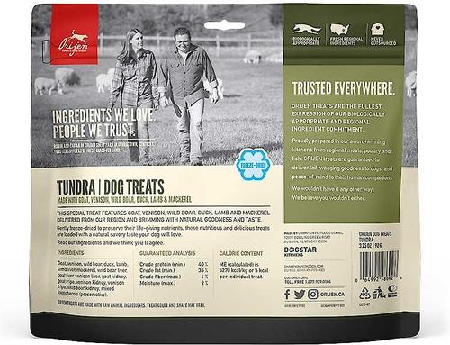 Show full view: ORIJEN Free-Run Duck Formula + Tundra Freeze-Dried Dog Treats slide 5 of 7