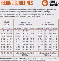ORIJEN FRESHPREY Frozen Human-Grade Grain-Free Turkey, Salmon & Pork Recipe Dog Food, 16-oz pouch, case of 7 slide 2 of 9