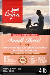 ORIJEN Grain-Free High-Protein Small Breed Puppy Dry Dog Food, 4-lb bag