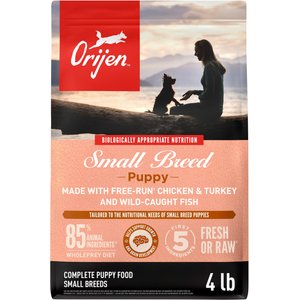 ORIJEN Grain-Free High-Protein Small Breed Puppy Dry Dog Food, 4-lb bag