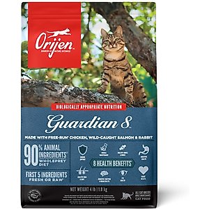 ORIJEN Guardian 8 Free Run Chicken, Wild Caught Salmon & Rabbit Adult Grain-Free Dry Cat Food
