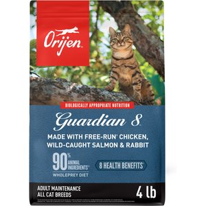 ORIJEN Guardian 8 Grain-Free High-Protein Premium Dry Cat Food, 4-lb bag