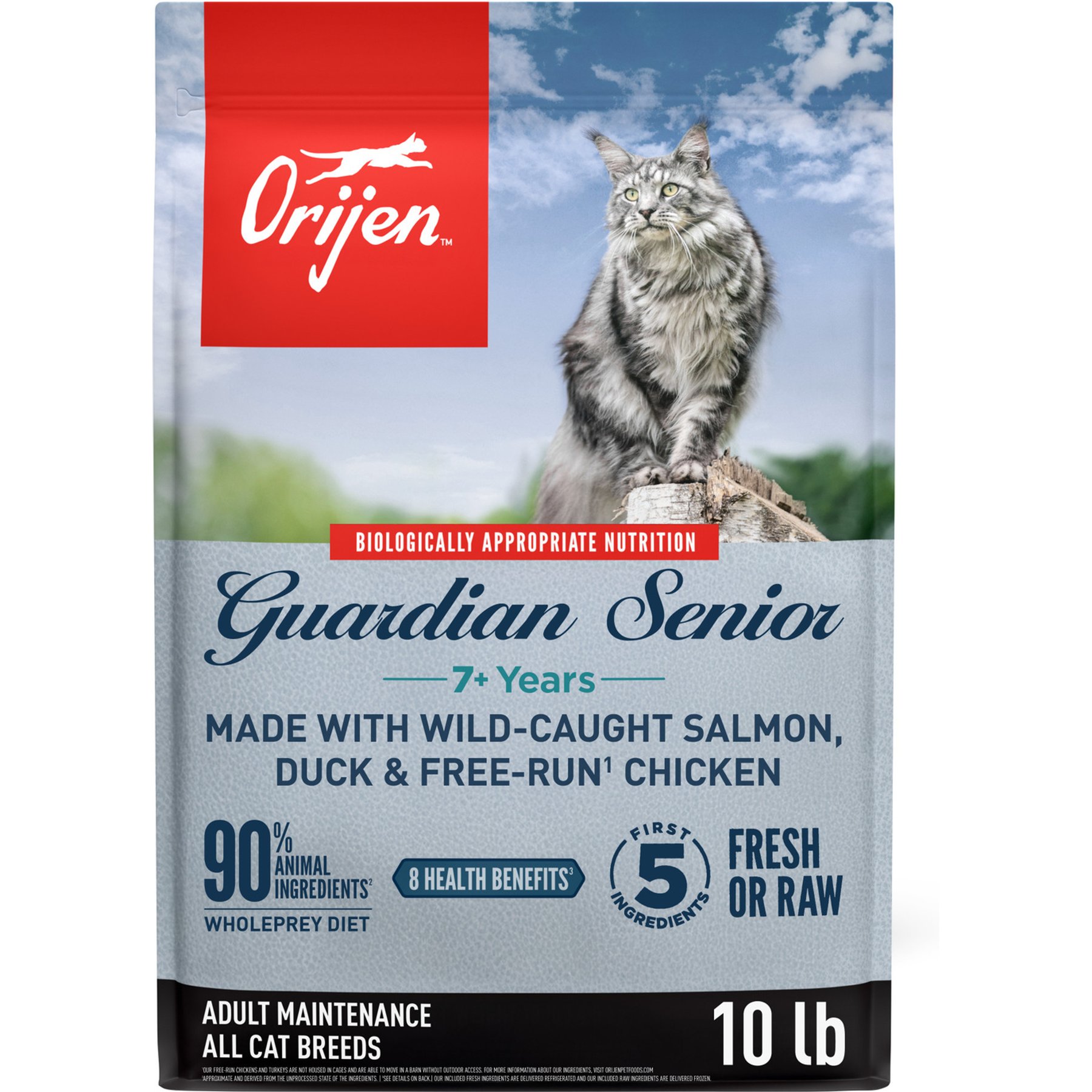 ORIJEN Guardian Senior Grain-Free High-Protein Premium Dry Cat Food, 10-lb bag