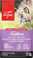 ORIJEN Kitten Grain-Free High-Protein Premium Dry Cat Food, 7-lb bag