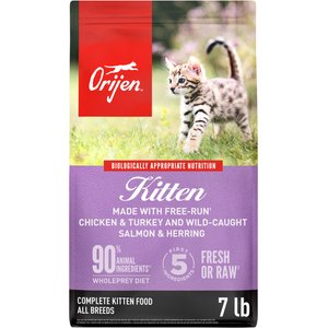 ORIJEN Kitten Grain-Free High-Protein Premium Dry Cat Food, 7-lb bag