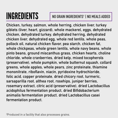 Show full view: ORIJEN Kitten Recipe Chicken + Salmon Entree in Bone Broth Wet Food + Free Run Chicken & Turkey, & Wild Caught Salmon & Herring Dry Kitten Food slide 3 of 9