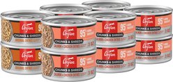 ORIJEN Original Chunks & Shreds Variety Pack Salmon & Chicken Entrees Wet Cat Food, 3-oz can, case of 12