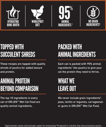 ORIJEN Original Chunks & Shreds Variety Pack Salmon & Chicken Entrees Wet Cat Food, 3-oz can, case of 12 slide 2 of 6