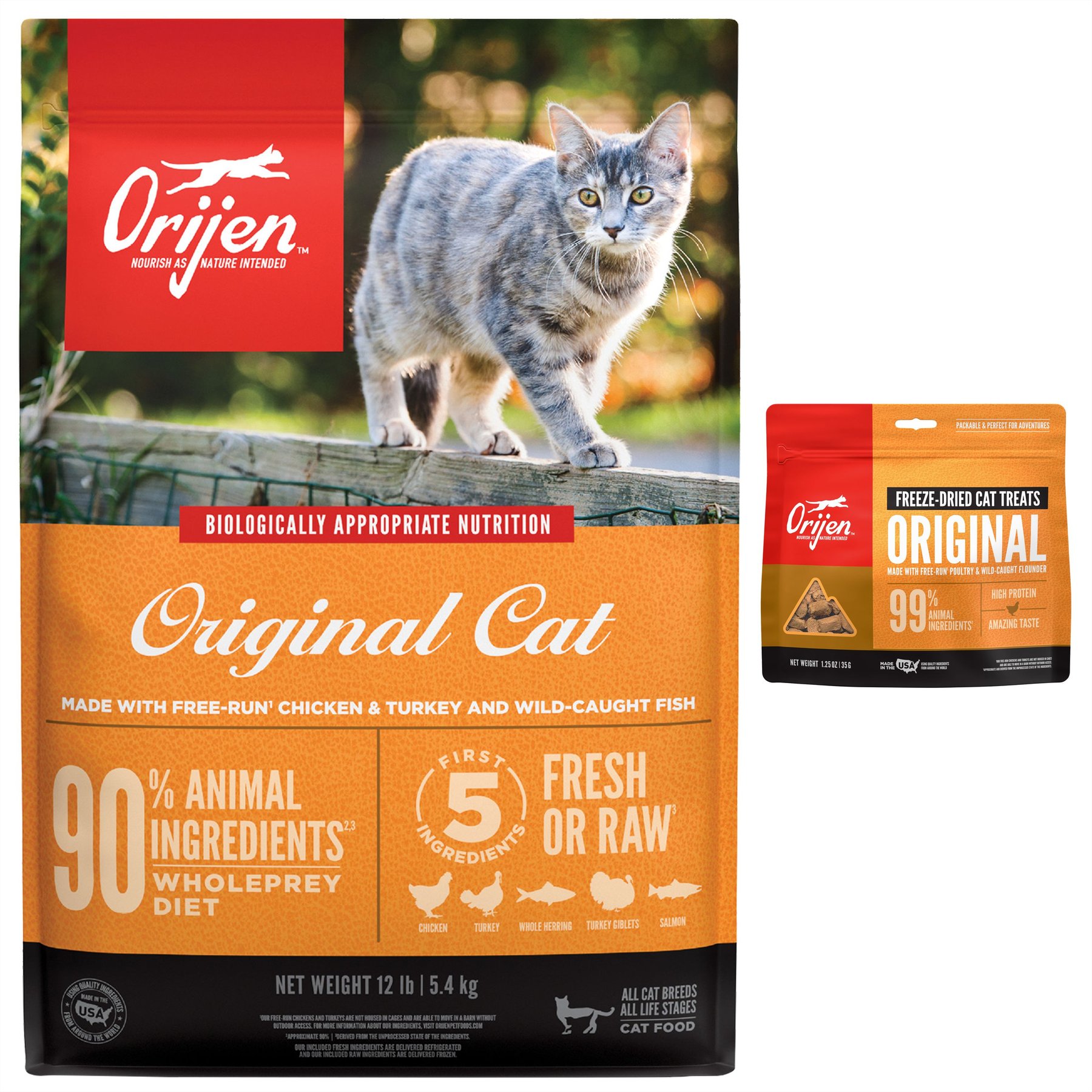 ORIJEN Original Dry Food + Freeze-Dried Cat Treats