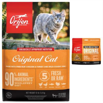 Show full view: ORIJEN Original Dry Food + Freeze-Dried Cat Treats slide 1 of 8