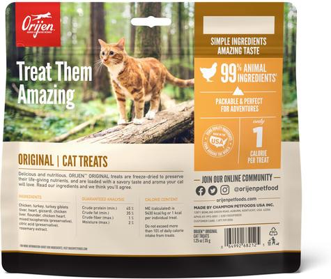 Show full view: ORIJEN Original Dry Food + Original Freeze-Dried Cat Treats slide 6 of 9