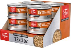 ORIJEN Original Entree Chunks & Shreds Wet Cat Food, 3-oz can, case of 12