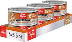 ORIJEN Original Entree Chunks & Shreds Wet Cat Food, 5.5-oz can, case of 6