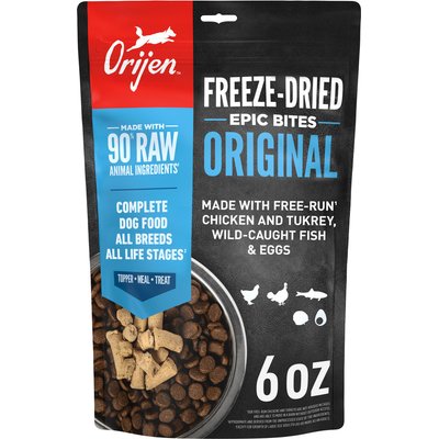 ORIJEN ORIJEN Original Epic Bites Freeze-Dried Dry Dog Food, 6-oz bag