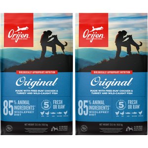 ORIJEN Six Fish Grain-Free Dry Dog Food, 23.5-lb bag, bundle