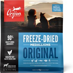 ORIJEN Original Grain-Free High-Protein Freeze-Dried Dog Food & Topper, 16-oz bag