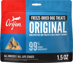 ORIJEN Original Grain-Free High-Protein Freeze-Dried Dog Treats, 1.5-oz bag