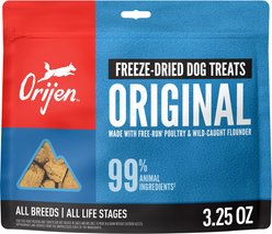ORIJEN Original Grain-Free High-Protein Freeze-Dried Dog Treats, 3.25-oz bag