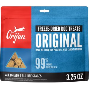 ORIJEN Original Grain-Free High-Protein Freeze-Dried Dog Treats, 3.25-oz bag