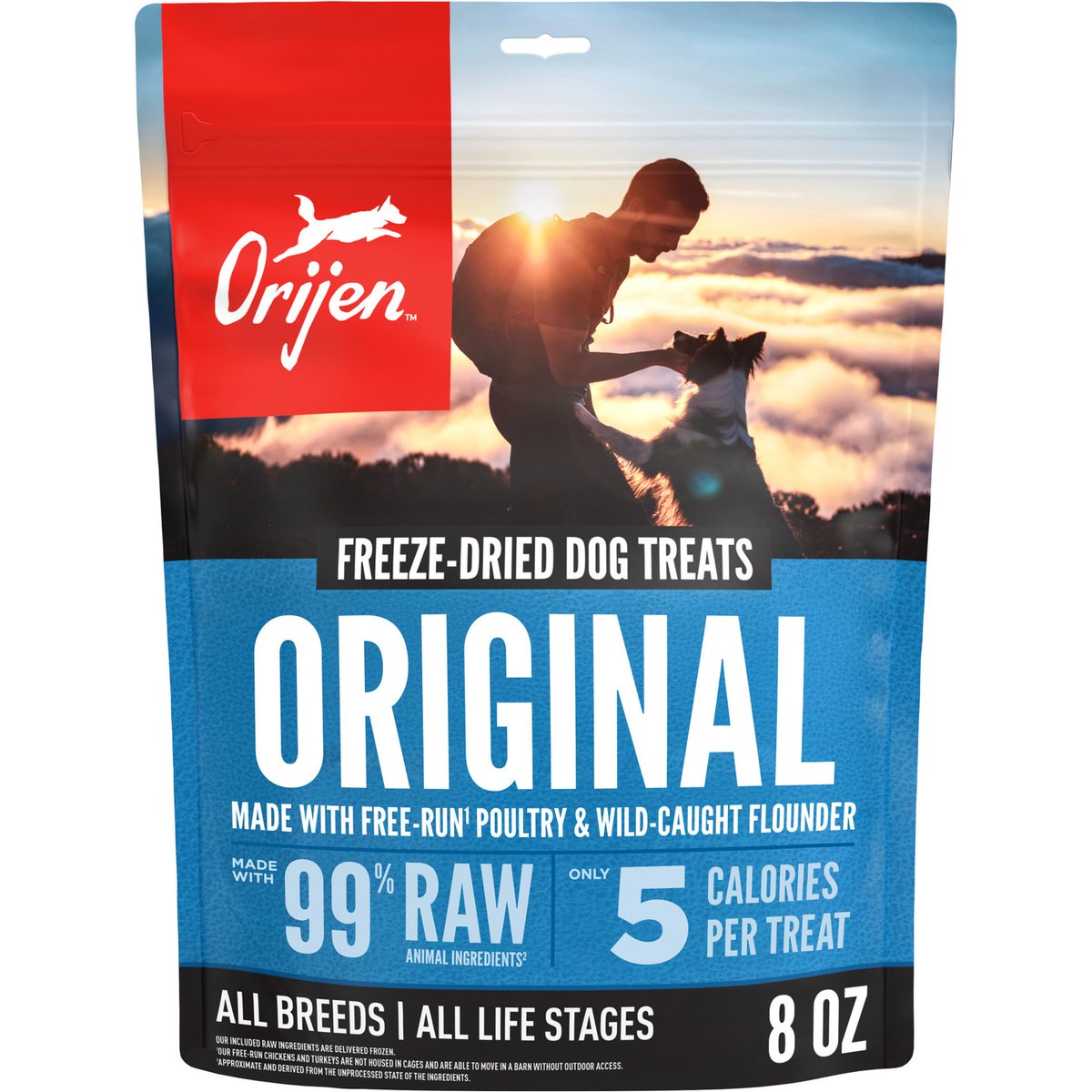 ORIJEN Original Grain-Free High-Protein Freeze-Dried Dog Treats, 8-oz bag