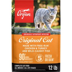 ORIJEN Original Grain-Free High-Protein Premium Dry Cat Food, 12-lb bag