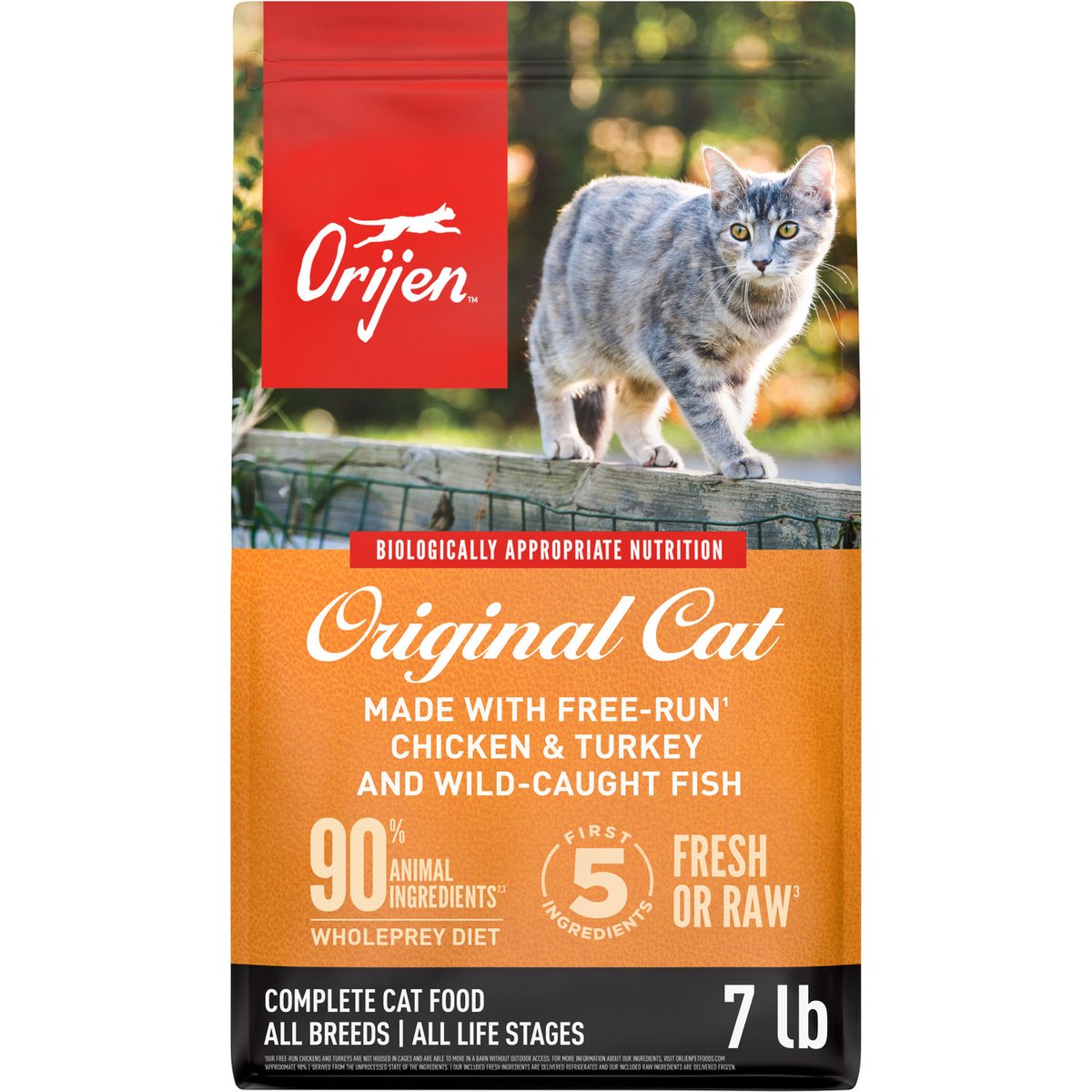 ORIJEN Original Grain-Free High-Protein Premium Dry Cat Food, 7-lb bag