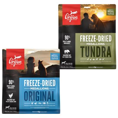 Show full view: ORIJEN Original + Tundra Freeze-Dried Dog Food & Topper slide 1 of 8