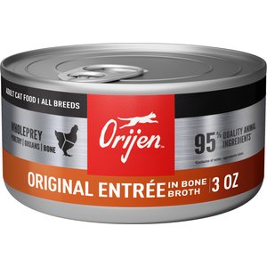 ORIJEN Premium Original Entree in Bone Broth Pate Wet Cat Food, 3-oz can, case of 24