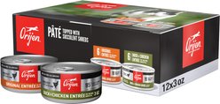 ORIJEN Premium Original Variety Pack Duck & Chicken Pate Wet Cat Food Recipes, 3-oz can, case of 12 slide 1 of 5