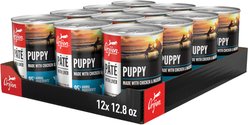 ORIJEN Puppy Pate Poultry & Fish Wet Dog Food, 12.8-oz can, case of 12